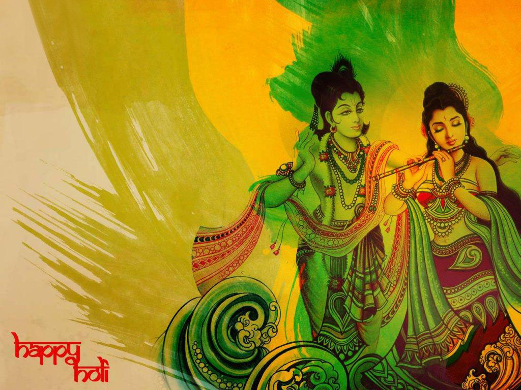 Radha Krishna On Holi Wallpapers Free Download - WordZz